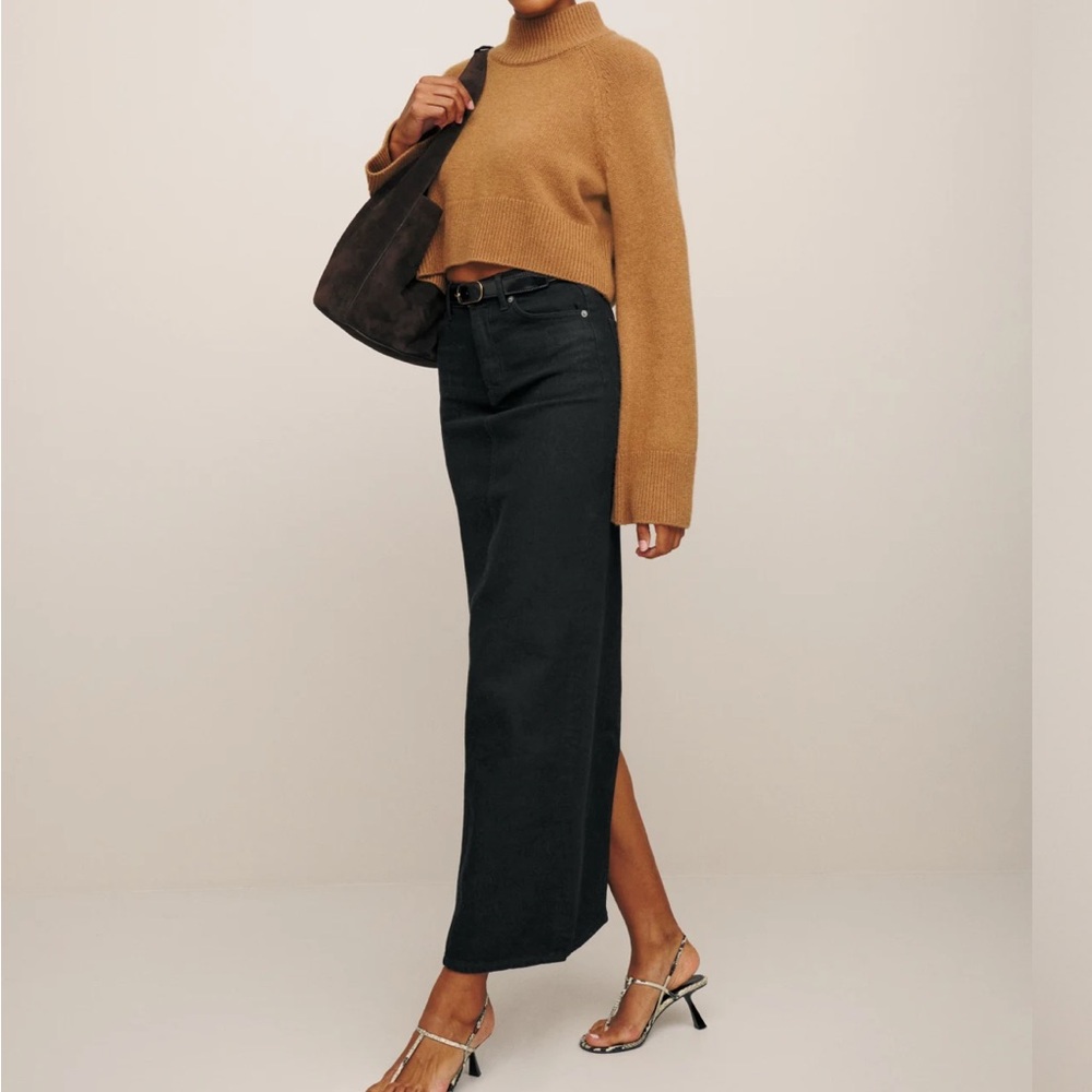 Reformation Daria Ultra High Rise Denim Maxi Skirt